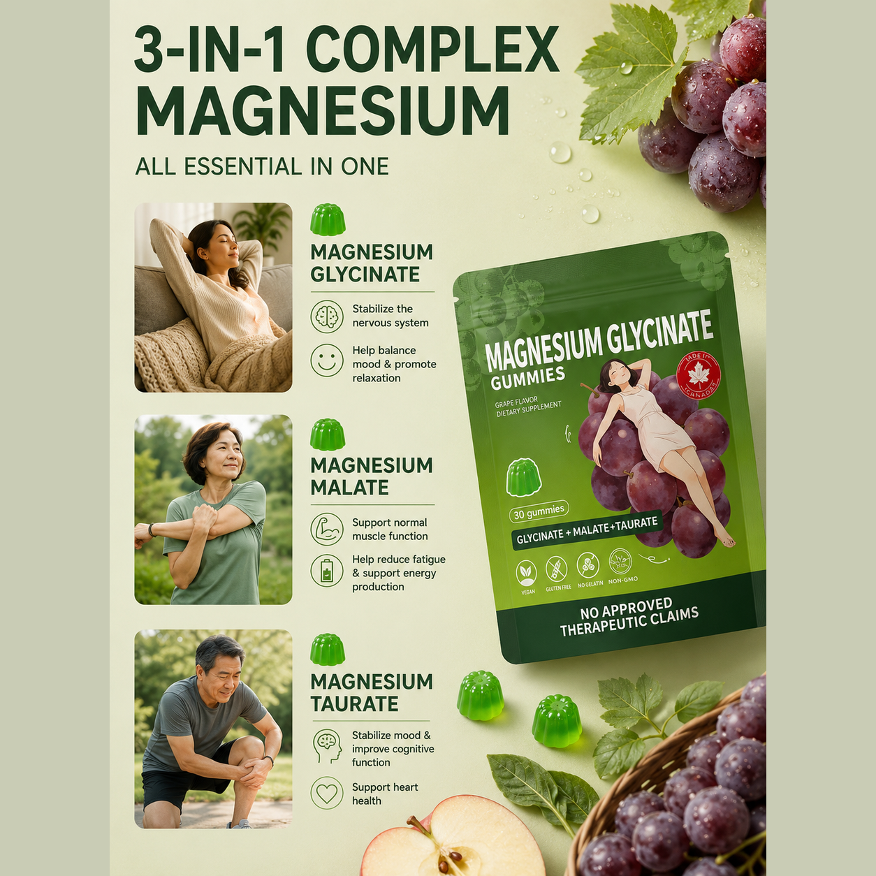 Magnesium Glycinate NightCalm Gummies